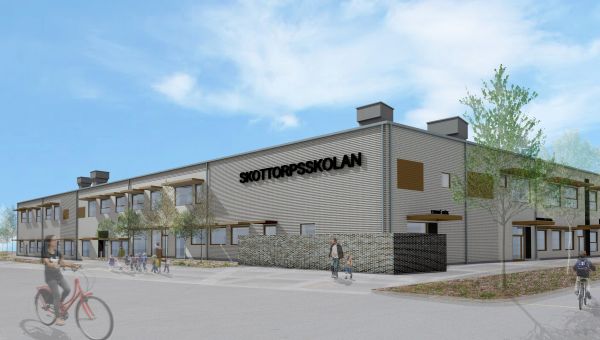 Eine grüne Schule nimmt Gestalt an.